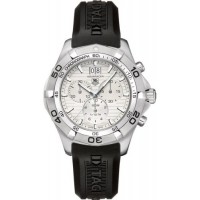 Tag Heuer Aquaracer Grande Date Guilloche Silver Dial Men's Watch CAF101F-FT8011